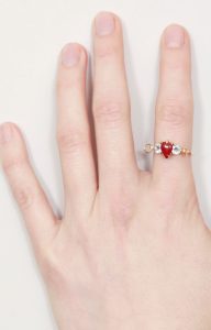 Sacred heart engagement ring
