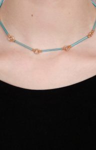 Neon blue necklace