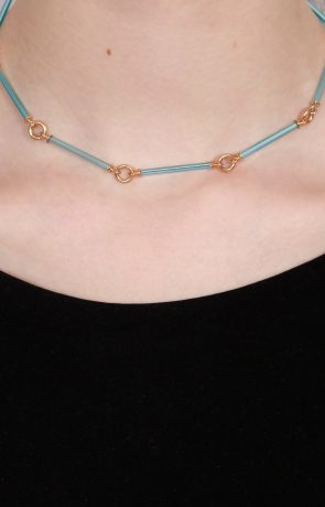 Neon blue necklace