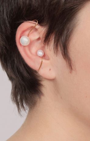 Double Pearl ear cuff