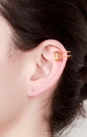 Ear cuff doble de oro