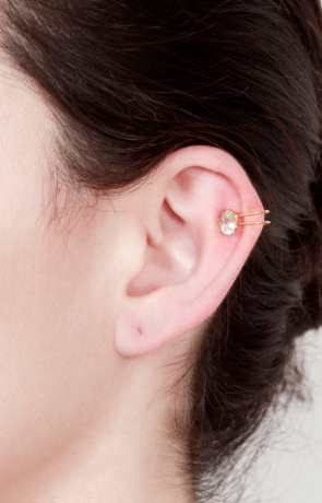 Ear cuff doble de oro