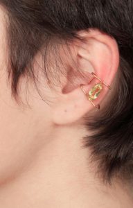 Lemon Quartz ear cuff