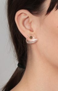 Clear dilatation earring