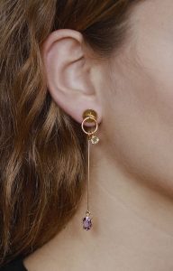 Pendientes amatista y limón
