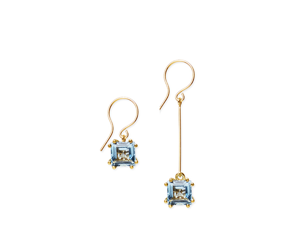Large blue earrings