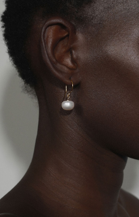 Large white earrings