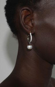 White Moon earrings
