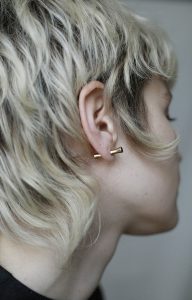 White Punk earring