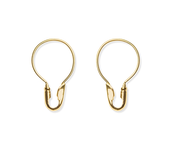Round Safety Pin Earrings