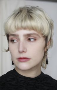 Two-sided Black Earrings