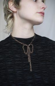 Black Bow Necklace