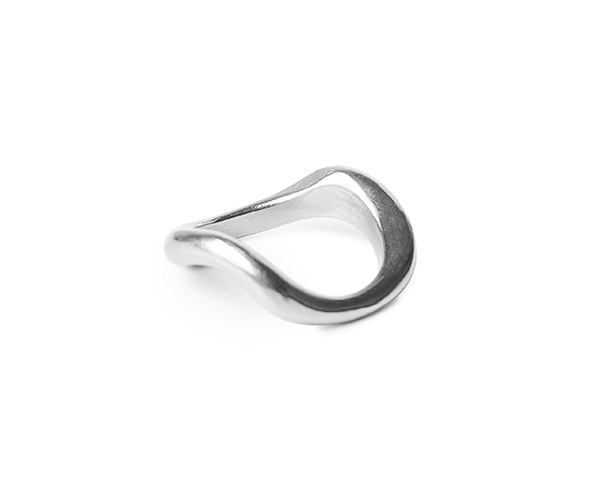 Silver Wave Ring Small