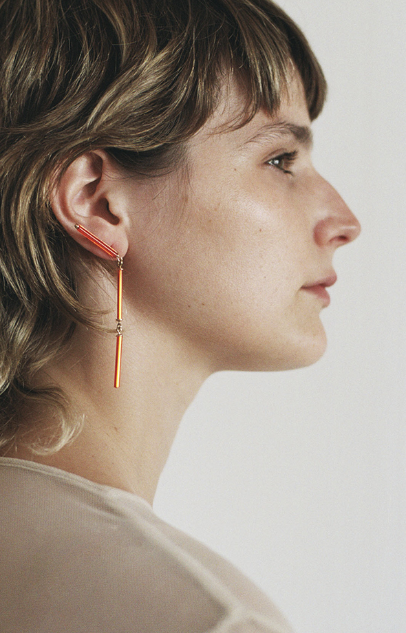 Neon Orange Earrings